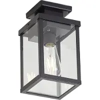QAZQA Moderne udendørs loftslampe sort med bevægelses- og skumringssensor IP44 - Rotterdam