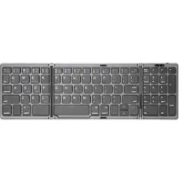 Mtp Products B089 Sammenklappeligt trådløst tastatur med numerisk tastatur - 81 taster - grå