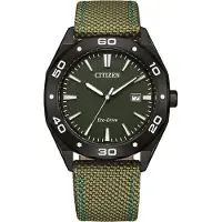 Citizen Herreur BM7635-01X Active Sport Grøn/Læder Ø41 mm