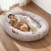 Vevor Hundeseng til Mennesker, 69,29 x 48,03 x 9,45 tommer ortopædisk hundeseng i memory foam i menneskestørrelse, kæledyrssenge til mennesker med sidelomme, håndtag og lynlås, aftagelige, maskinvaskb