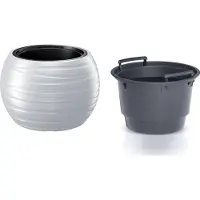 Prosperplast Maze DBMZK400 hvid krukke m. indsats