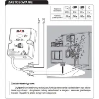 ZAMEL skumringsafbryder indbygget med sonde 230V AC IP65 WZH-01