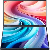 Acer PD3, PD163QT, Dobbeltskærm, Foldbar og Bærbar med Touchfunktion