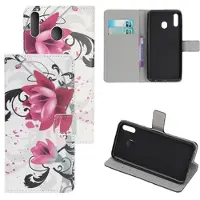 Mtp Products Style Series Samsung Galaxy A20e Cover med Kortholder - Lotusblomst