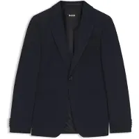 BOSS Slim fit jakke i vaskbar uld med stræk