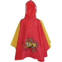 Fastrider børneponcho elefant rød str. 104 (FSTR-67152-104)