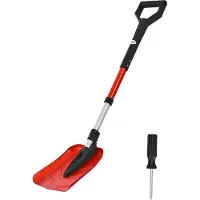 Vevor Sneskovl til indkørsel, 22 cm foldbar sneskovl med D-formet håndtag, , 36-40 tommer justerbar, letvægts snefjerningsværktøj i aluminiumslegering, reducerer rygbelastning til have, bil, camping