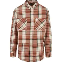 Urban Classics Skjorte creme / orangerød / sort