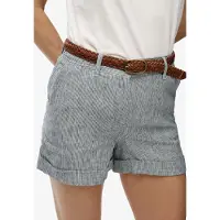 Superdry Superdrytil kvinder. W7110496A Shorts Mid Rise hør blå (24), Casual, Linned