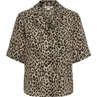 ONLY Bluse 'ONLEMMIA' beige / lysebrun / sort