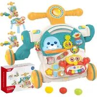 Woopie Vaikiškas vežimėlis Edukacinis stalas Paspirtukas Rider 4in1