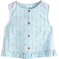 Next Bluse lyseblå / grøn / pink / hvid