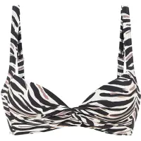 LASCANA Bikinioverdel creme / brun / sort