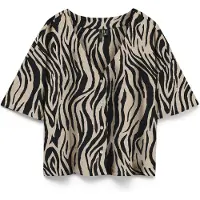 Vero Moda Bluse 'VMJESMILO' taupe / sort