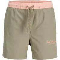 Jack & jones Junior Badeshorts 'JPSTMaui Archive' grå / pastelpink
