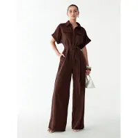 BWLDR Jumpsuit 'Ara' mørkebrun