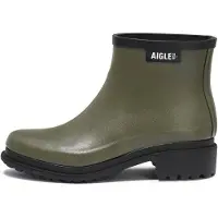 Aigle Ankelstøvler 'Fulfeel low' oliven / sort / hvid
