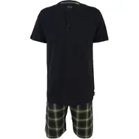 Ceceba Pyjamas kort marin / grøn / sort / hvid