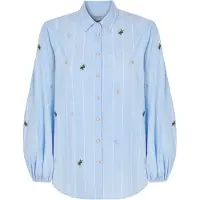 TATUUM Bluse 'Beeloss 1' lyseblå / gul / sort / hvid