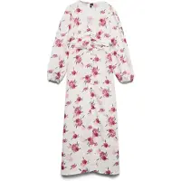 Vero Moda Blusekjole 'VMLisa' mørkegrøn / lysviolet / mørk pink / hvid