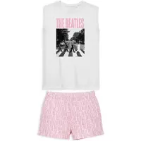 Gisela Pyjamas pink / sort / offwhite