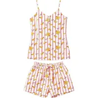 Gisela Pyjamas orange / rød / offwhite