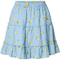 Pieces Nederdel 'PCEmma' lyseblå / lemon / græsgrøn