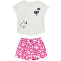 Gisela Pyjamas fuchsia / offwhite