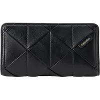 Calvin Klein Tegnebog 'Patchwork Logo Passport' sort