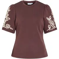 Vila Vimia Rund Udskæring Kortærmet Sweatshirt