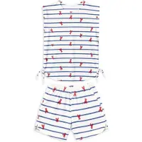 Gisela Pyjamas navy / rød / offwhite