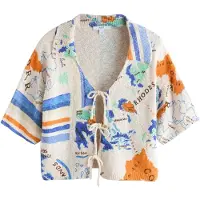 Next Cardigan turkis / mørkeblå / mørkeorange / offwhite
