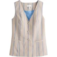 Next Jakkesætsvest beige / lyseblå