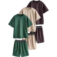 Next Nattøj beige / grøn / aubergine / hvid