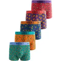 Next Boksershorts mørkeblå / grøn / mørkelilla / orange / lys rød