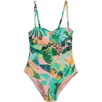 Next Formgivende badedragt aqua / smaragd / lysegrøn / gammelrosa