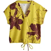 Next Bluse mørkebrun / lemon