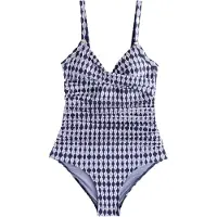 Next Formgivende badedragt navy / lyselilla / hvid