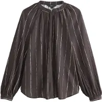 Next Bluse choko / hvid
