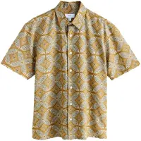 Next Skjorte lysebeige / safran / lysegrå