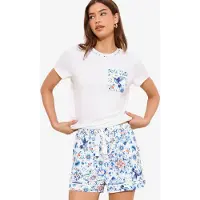 Lipsy Shorty royalblå / cyanblå / rød / hvid
