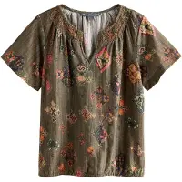 Next Bluse navy / mokka / khaki / orange
