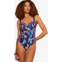 Love & roses Badedragt blå / navy / lilla / hvid
