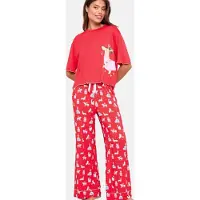 Lipsy Pyjamas pastelpink / rød / hvid