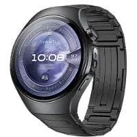 INF Titanium Urrem til Kompatibel med Huawei Watch 5: Stilfuld og Robust Black 46 mm