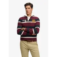 Superdry Double Emblem Stripe Rugby Polo Med Lange ærmer