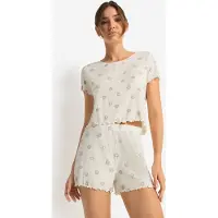 LASCANA Shorty ecru / blå / orange / gammelrosa