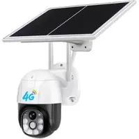 Mtp Products V380 4G Solar PTZ-overvågningskamera 3MP med PIR-bevægelsesdetektering