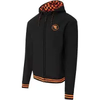Riding Culture Ridehættetrøje til mænd Motorcykel Zip-Hoodie Sort/Orange 3XL