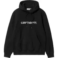 Carhartt WIP - Sweatshirts - Hooded Carhartt Sweat Black / White til UnisexBomuld - Størrelse M - Sort